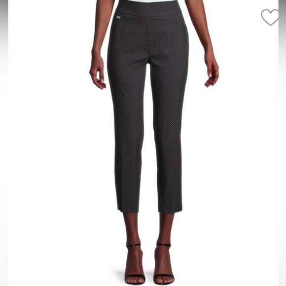 Premise Woman Polka Dot Ankle Pants Plus Size 3X Black Pull-On Tummy Control NWT - Picture 6 of 15